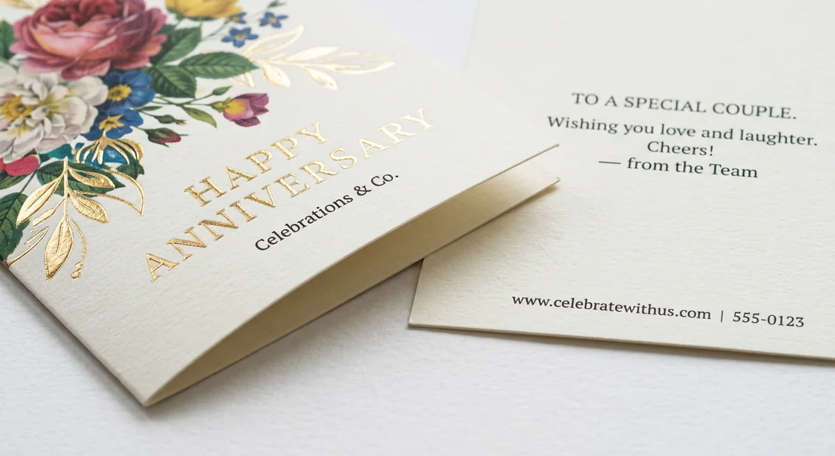 Folded Foil Greeting Card Printing