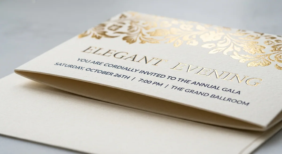 Folded Foil Invitation Printing