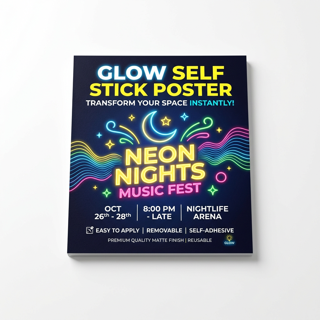 Glow-in-the-Dark Self Stick Poster Printing